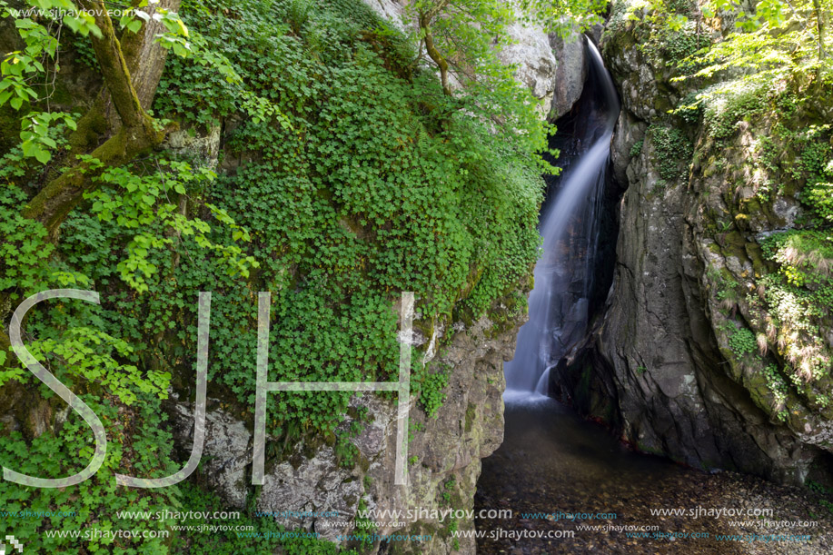 Amazing Landscape of Fotinovo waterfalls (Fotinski waterfall) in Rhodopes Mountain, Pazardzhik region, Bulgaria