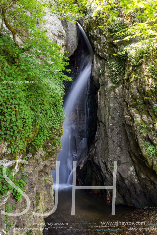 Amazing Landscape of Fotinovo waterfalls (Fotinski waterfall) in Rhodopes Mountain, Pazardzhik region, Bulgaria