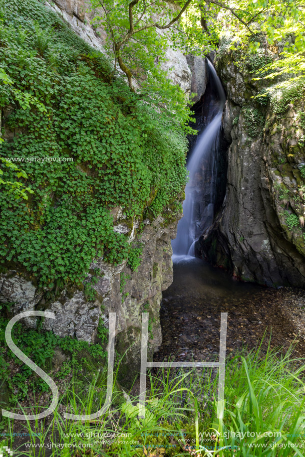 Amazing Landscape of Fotinovo waterfalls (Fotinski waterfall) in Rhodopes Mountain, Pazardzhik region, Bulgaria