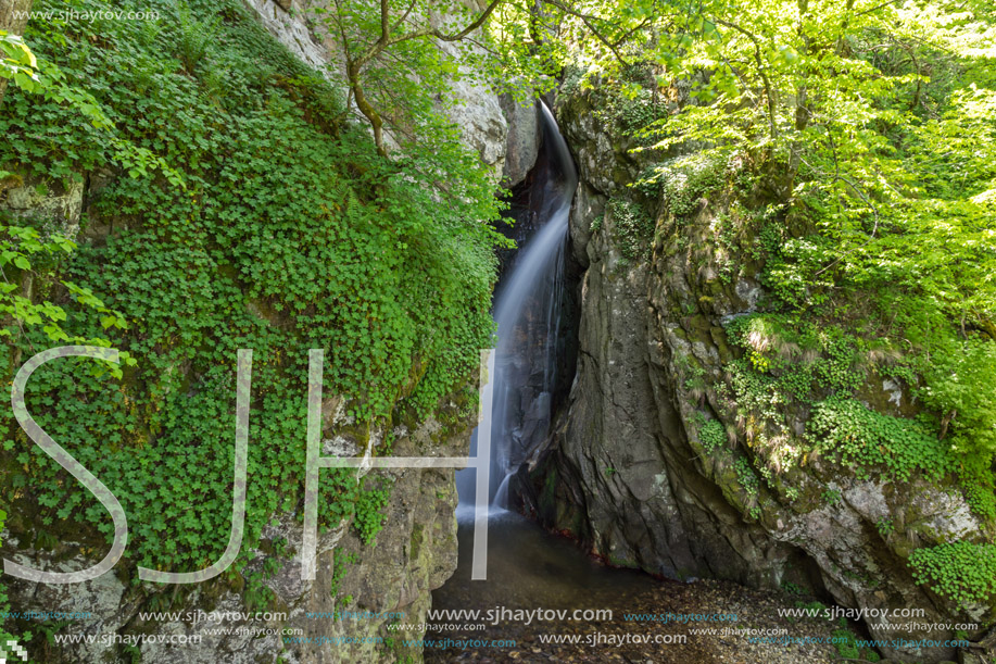 Amazing Landscape of Fotinovo waterfalls (Fotinski waterfall) in Rhodopes Mountain, Pazardzhik region, Bulgaria