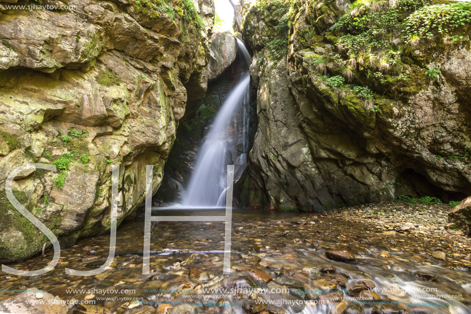 Amazing Landscape of Fotinovo waterfalls (Fotinski waterfall) in Rhodopes Mountain, Pazardzhik region, Bulgaria