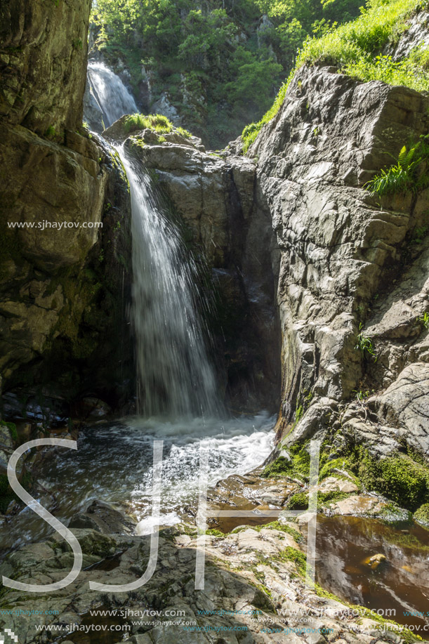 Amazing Landscape of Fotinovo waterfalls (Fotinski waterfall) in Rhodopes Mountain, Pazardzhik region, Bulgaria