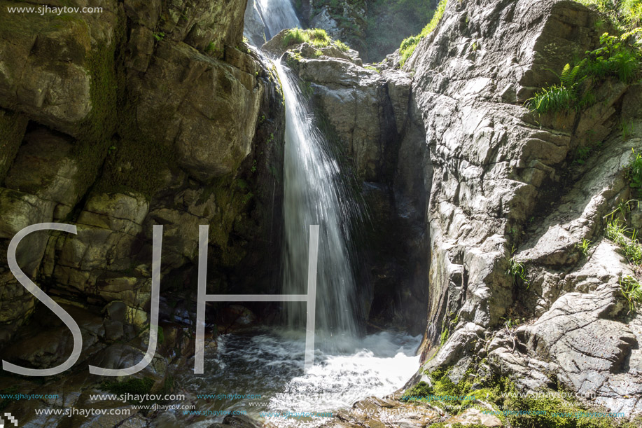 Amazing Landscape of Fotinovo waterfalls (Fotinski waterfall) in Rhodopes Mountain, Pazardzhik region, Bulgaria