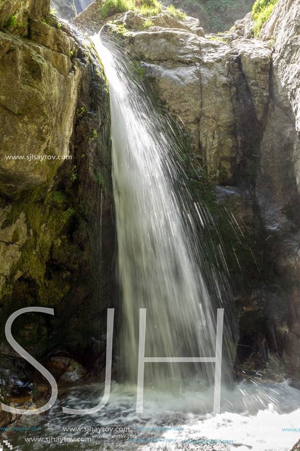 Amazing Landscape of Fotinovo waterfalls (Fotinski waterfall) in Rhodopes Mountain, Pazardzhik region, Bulgaria