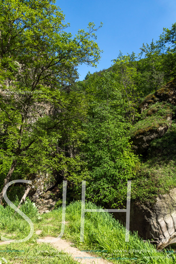 Amazing Landscape near Fotinovo waterfalls (Fotinski waterfall) in Rhodopes Mountain, Pazardzhik region, Bulgaria