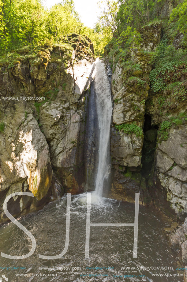 Amazing Landscape of Fotinovo waterfalls (Fotinski waterfall) in Rhodopes Mountain, Pazardzhik region, Bulgaria