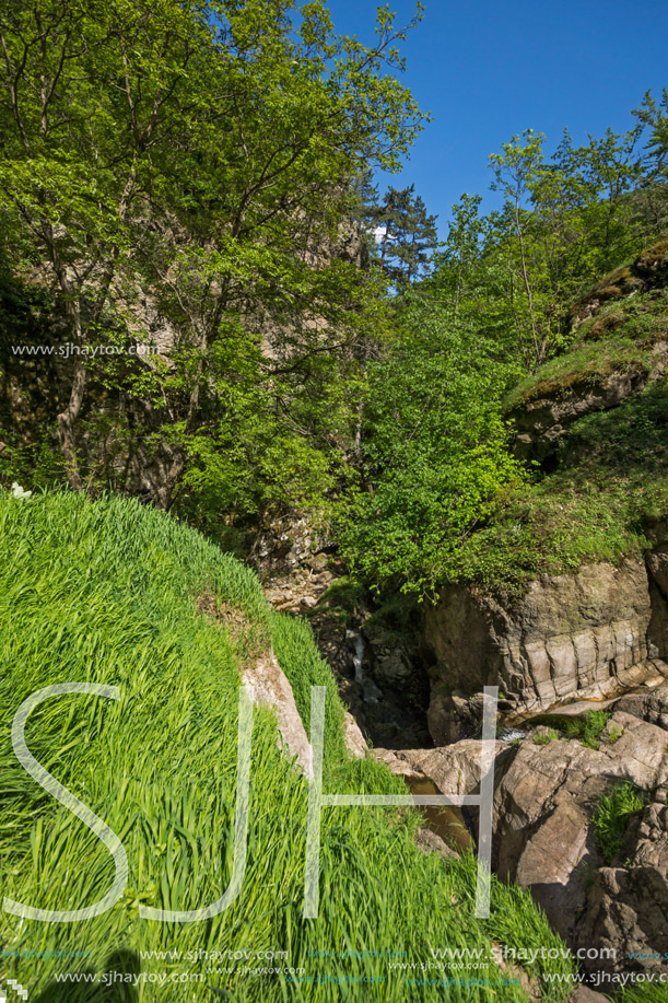 Amazing Landscape near Fotinovo waterfalls (Fotinski waterfall) in Rhodopes Mountain, Pazardzhik region, Bulgaria