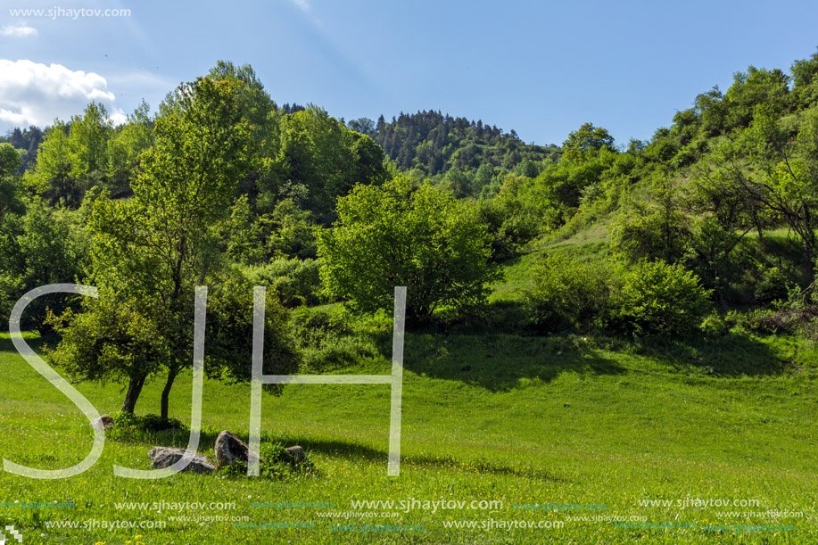 Amazing landscape of Green Hills near village of Fotinovo in Rhodopes Mountain, Pazardzhik region, Bulgaria