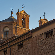 MADRID, SPAIN - JANUARY 22, 2018:  Amazing Sunset view of Royal Monastery of the Incarnation in City of Madrid, Spain