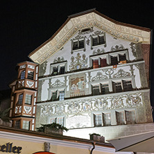 LUCERNE, SWITZERLAND - OCTOBER 27, 2015: Night photo of Old town and the historic center of City of Luzern, Switzerland