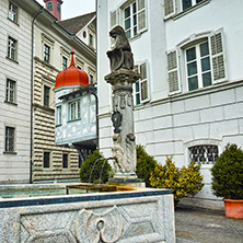 LUCERNE, SWITZERLAND - OCTOBER 28, 2015: Old town and the historic center of City of Luzern, Switzerland