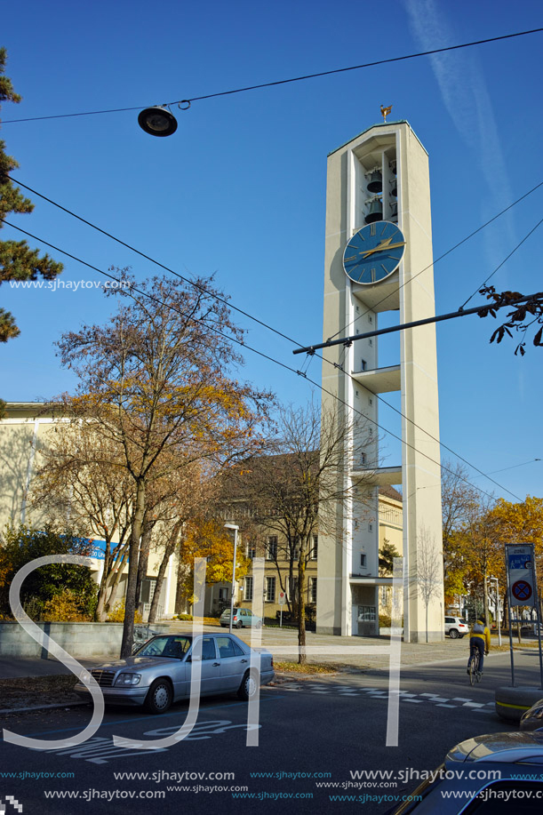 ZURICH, SWITZERLAND -OCTOBER 28, 2015: Typical street of city of Zurich, Switzerland