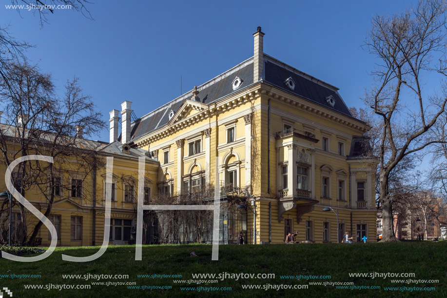 SOFIA, BULGARIA - MARCH 17, 2018:  Building of National Art Gallery (Royal Palace), Sofia, Bulgaria