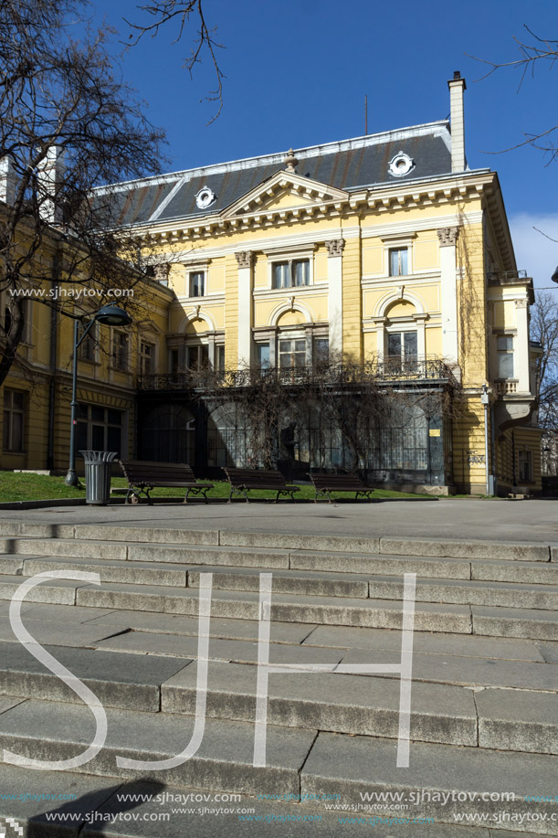 SOFIA, BULGARIA - MARCH 17, 2018:  Building of National Art Gallery (Royal Palace), Sofia, Bulgaria