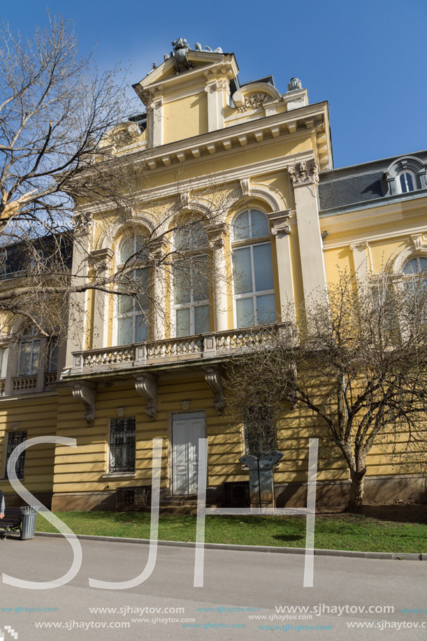 SOFIA, BULGARIA - MARCH 17, 2018:  Building of National Art Gallery (Royal Palace), Sofia, Bulgaria