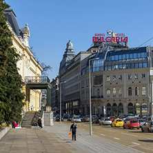 SOFIA, BULGARIA - MARCH 17, 2018:  Building of National Art Gallery (Royal Palace), Sofia, Bulgaria