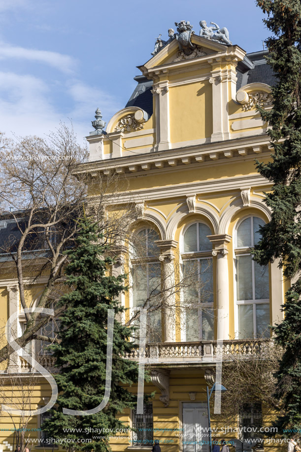 SOFIA, BULGARIA - MARCH 17, 2018:  Building of National Art Gallery (Royal Palace), Sofia, Bulgaria