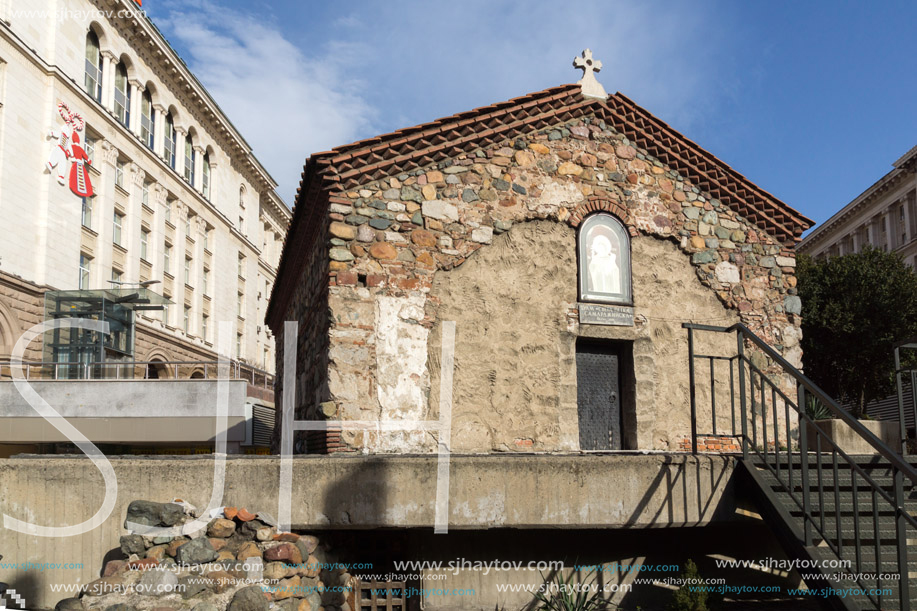 SOFIA, BULGARIA - MARCH 17, 2018:  Amazing view of St. Petka Church in Sofia, Bulgaria