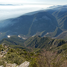 Landscape of Nestos River Gorge near town of Xanthi, East Macedonia and Thrace, Greece