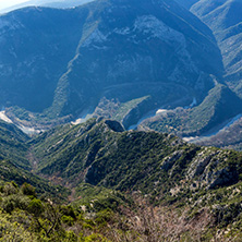 Landscape of Nestos River Gorge near town of Xanthi, East Macedonia and Thrace, Greece