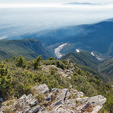 Landscape of Nestos River Gorge near town of Xanthi, East Macedonia and Thrace, Greece