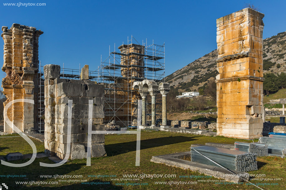 Ruins of the ancient city of Philippi, Eastern Macedonia and Thrace, Greece