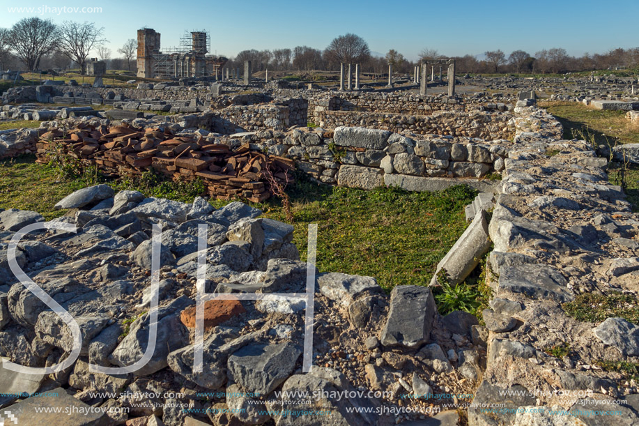Ruins of the ancient city of Philippi, Eastern Macedonia and Thrace, Greece