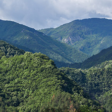 Amazing landscape of Green Hills near town Asenovgrad in Rhodope Mountains, Plovdiv region, Bulgaria