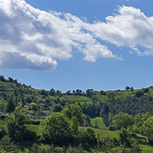 Amazing landscape of Green Hills near Village of Borovo in Rhodope Mountains, Plovdiv region, Bulgaria