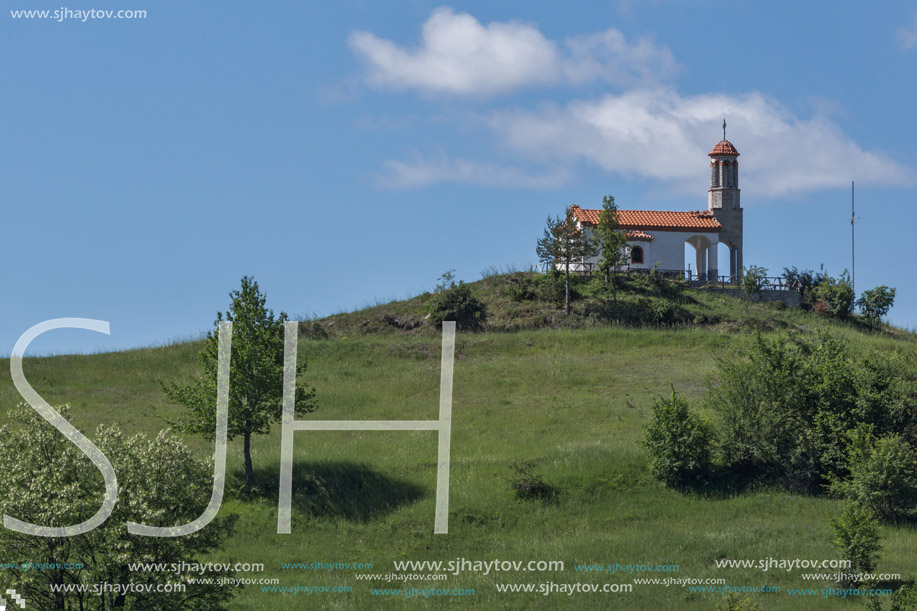 Amazing landscape of Green Hills near Village of Borovo in Rhodope Mountains, Plovdiv region, Bulgaria