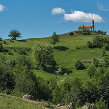 Amazing landscape of Green Hills near Village of Borovo in Rhodope Mountains, Plovdiv region, Bulgaria