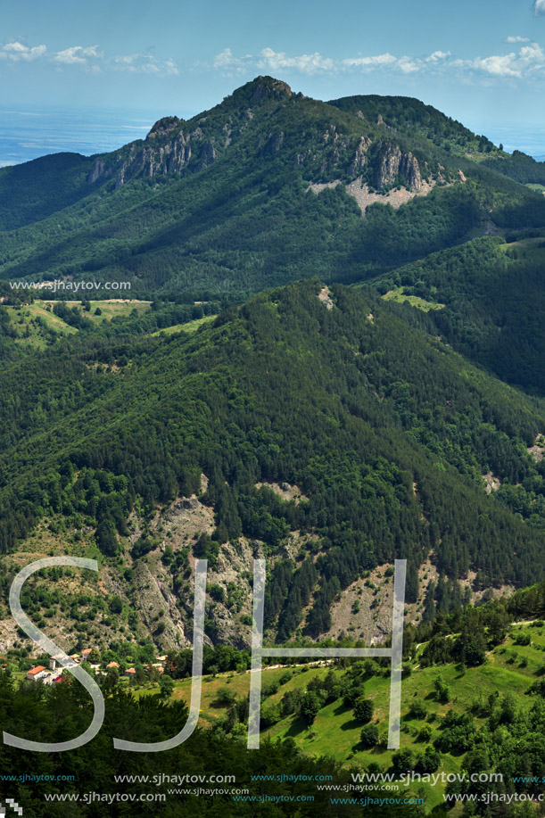 Amazing landscape of Green Hills near Krastova gora (Cross Forest) in Rhodope Mountains, Plovdiv region, Bulgaria