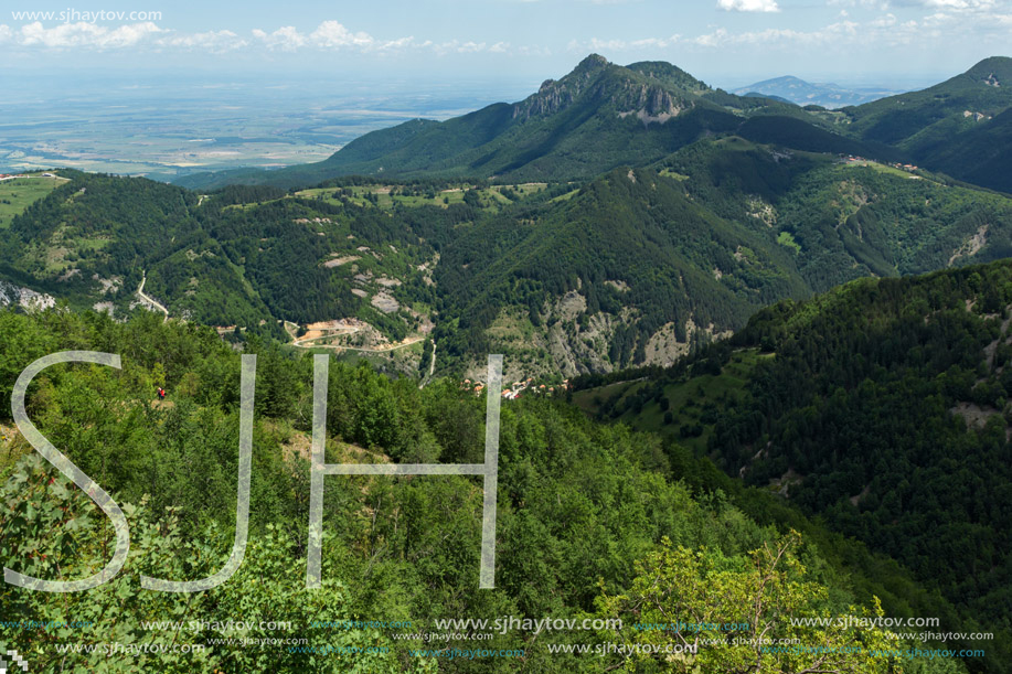 Amazing landscape of Green Hills near Krastova gora (Cross Forest) in Rhodope Mountains, Plovdiv region, Bulgaria