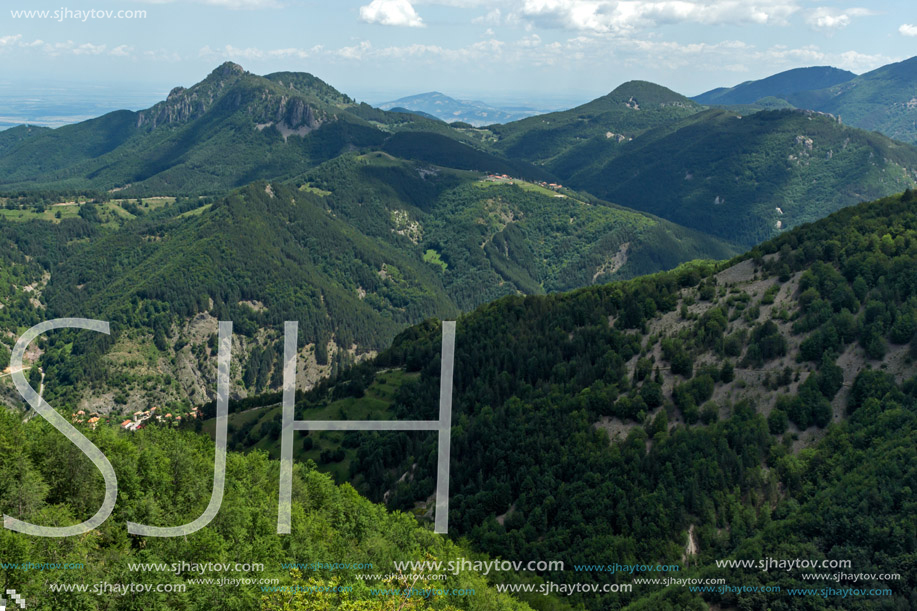 Amazing landscape of Green Hills near Krastova gora (Cross Forest) in Rhodope Mountains, Plovdiv region, Bulgaria