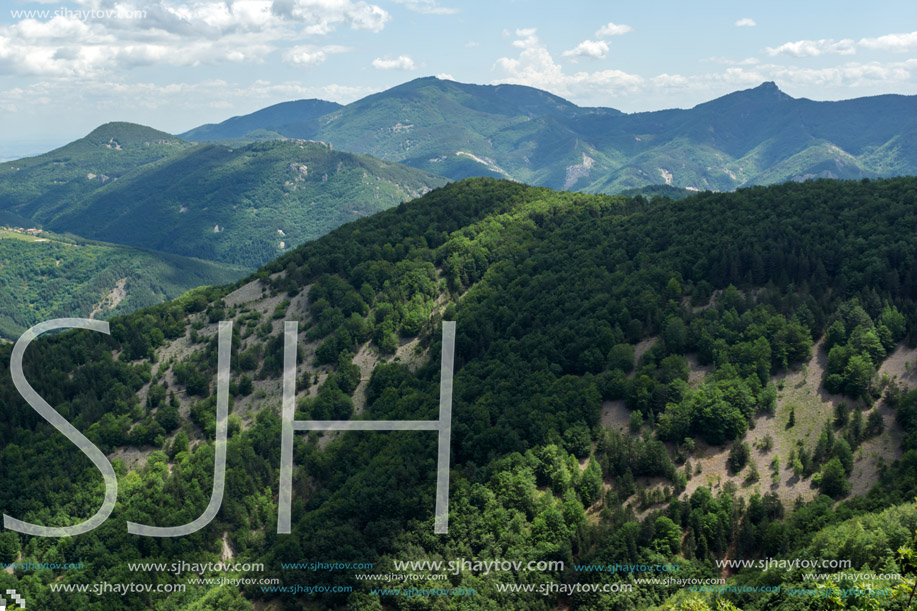 Amazing landscape of Green Hills near Krastova gora (Cross Forest) in Rhodope Mountains, Plovdiv region, Bulgaria
