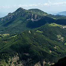 Amazing landscape of Green Hills near Krastova gora (Cross Forest) in Rhodope Mountains, Plovdiv region, Bulgaria