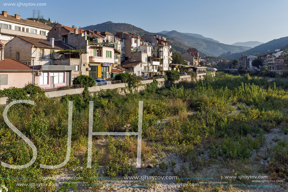 ASENOVGRAD, BULGARIA - OCTOBER 1, 2016: The Chepelare River at town of Asenovgrad, Plovdiv Region, Bulgaria