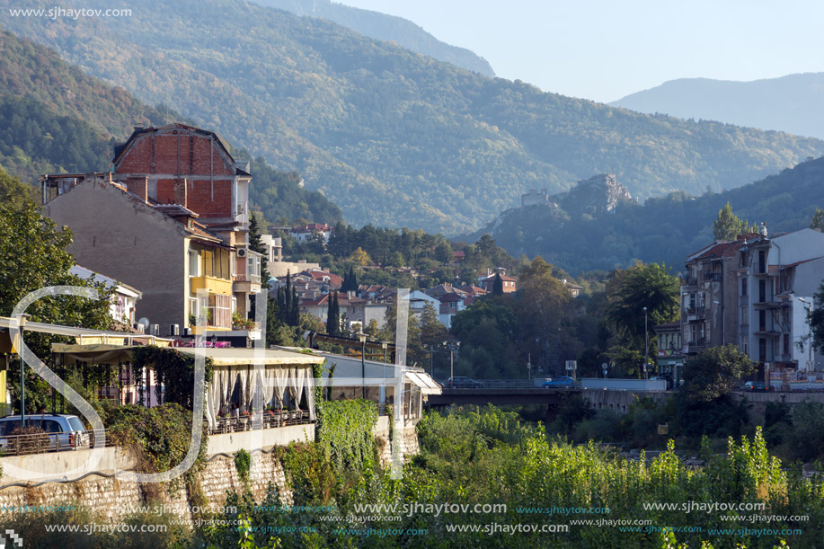 ASENOVGRAD, BULGARIA - OCTOBER 1, 2016: The Chepelare River at town of Asenovgrad, Plovdiv Region, Bulgaria