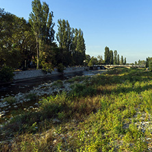 ASENOVGRAD, BULGARIA - OCTOBER 1, 2016: The Chepelare River at town of Asenovgrad, Plovdiv Region, Bulgaria
