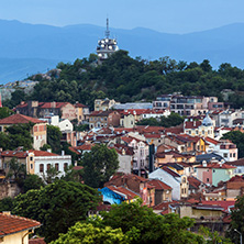 PLOVDIV, BULGARIA - MAY 24, 2018: Amazing Night Panorama to City of Plovdiv from Nebet Tepe hill, Bulgaria