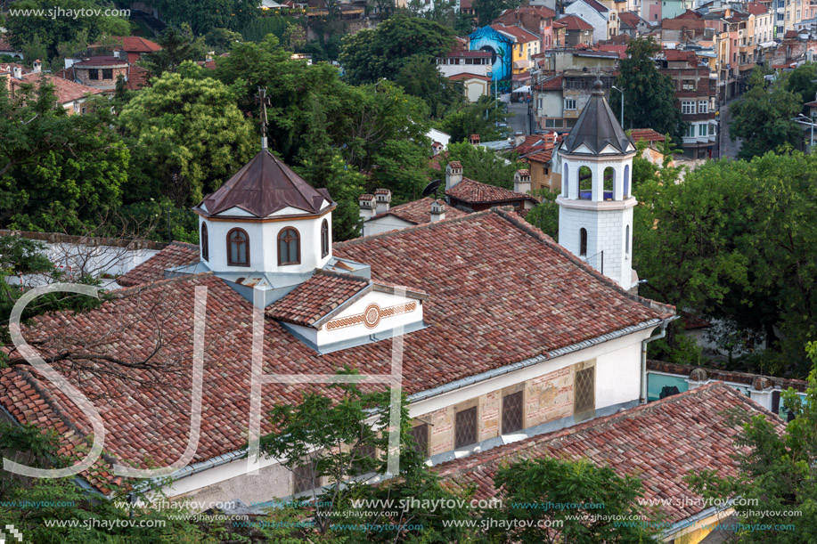 PLOVDIV, BULGARIA - MAY 24, 2018: Amazing Night Panorama to City of Plovdiv from Nebet Tepe hill, Bulgaria