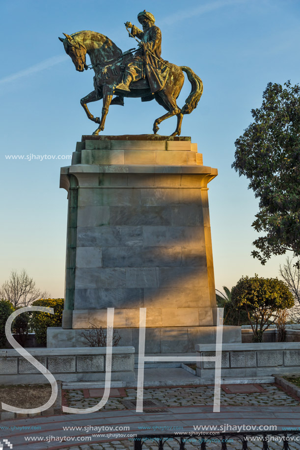 KAVALA, GREECE - DECEMBER 27, 2015: Muhammad Ali of Egypt monument in Kavala, East Macedonia and Thrace, Greece