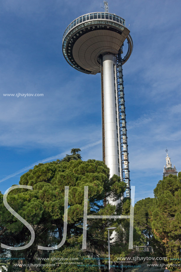 MADRID, SPAIN - JANUARY 23, 2018: Lighthouse of Moncloa in City of Madrid, Spain