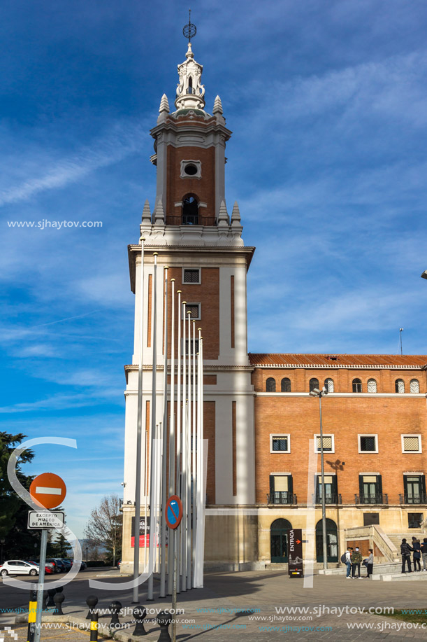 MADRID, SPAIN - JANUARY 23, 2018: Building of Museum of the Americas at Moncloa District in City of Madrid, Spain