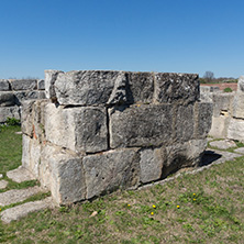 Ruins of The capital of the First  Bulgarian Empire medieval stronghold Pliska, Shumen Region, Bulgaria