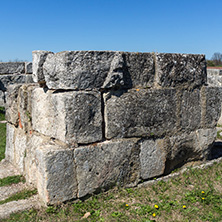 Ruins of The capital of the First  Bulgarian Empire medieval stronghold Pliska, Shumen Region, Bulgaria
