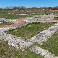Ruins of The capital of the First  Bulgarian Empire medieval stronghold Pliska, Shumen Region, Bulgaria