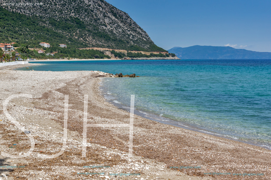 beach of town of Poros, Kefalonia, Ionian Islands, Greece