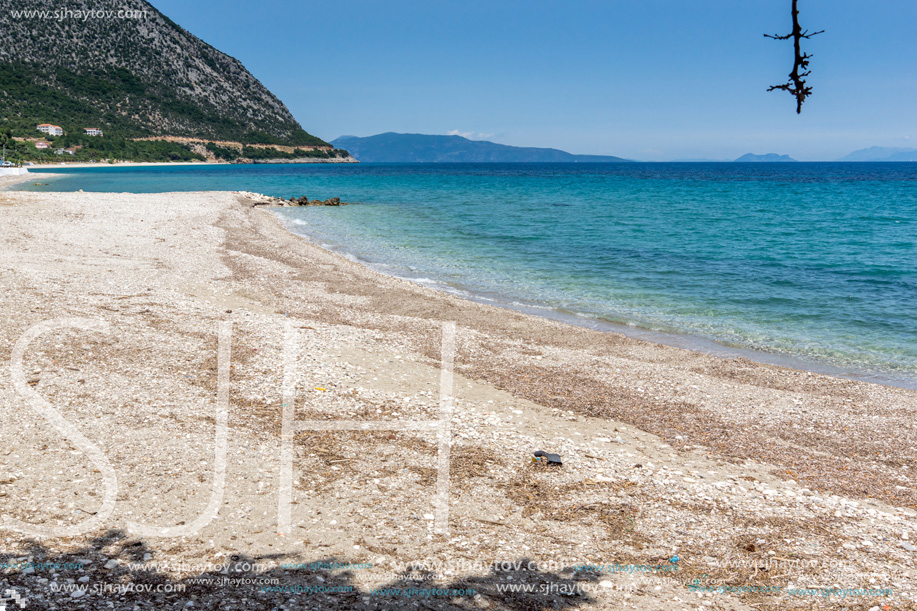 beach of town of Poros, Kefalonia, Ionian Islands, Greece