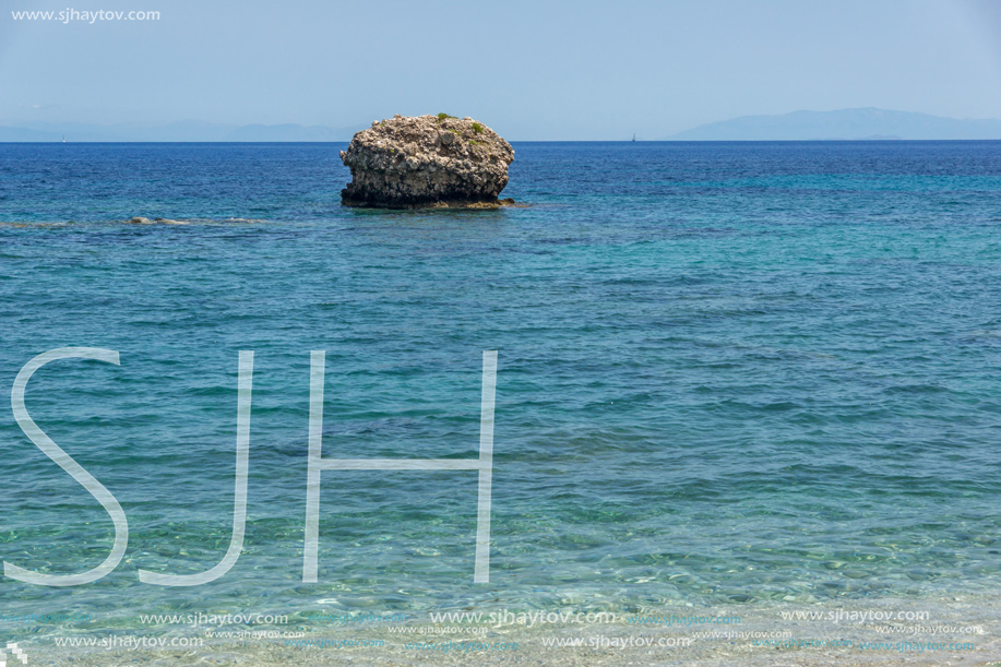 Rocks in the water of Limenia Beach, Kefalonia, Ionian Islands, Greece